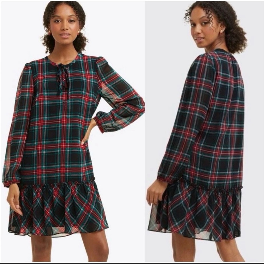 Draper James Holiday Christmas Plaid Dress Size XXL